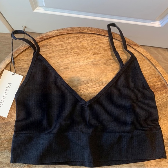 Bralette Open Back Tank Top Seamless Wireless Bra - Picture 5 of 8